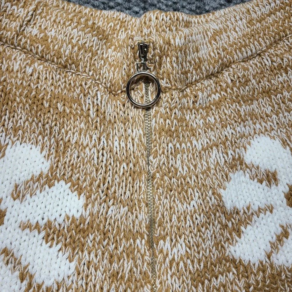 Cozy Coastal BOHO - Preppy Nautical - STORIA Knit Shorts High Waist Sz M Zipper